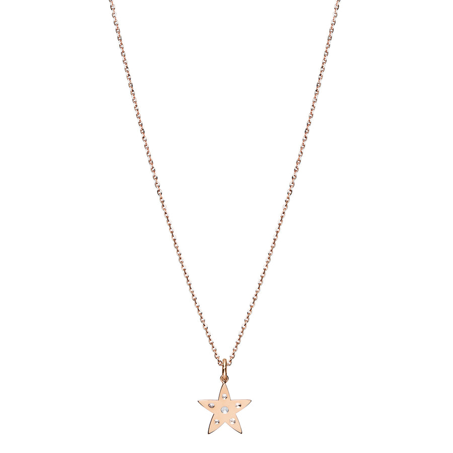 One of a Kind Star Champagne Diamonds Necklace