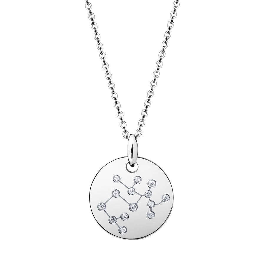 SAGITTARIUS Zodiac Sign Diamond Constellation Necklace: Astrology Star Sign 18K Gold or Silver Pendant