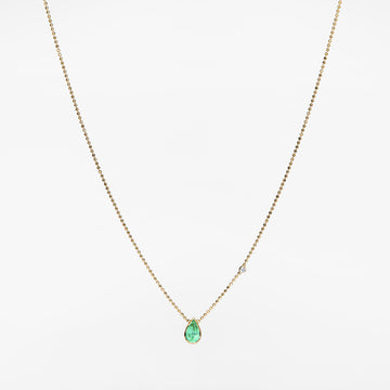 One of a kind Emerald Necklace with Diamond