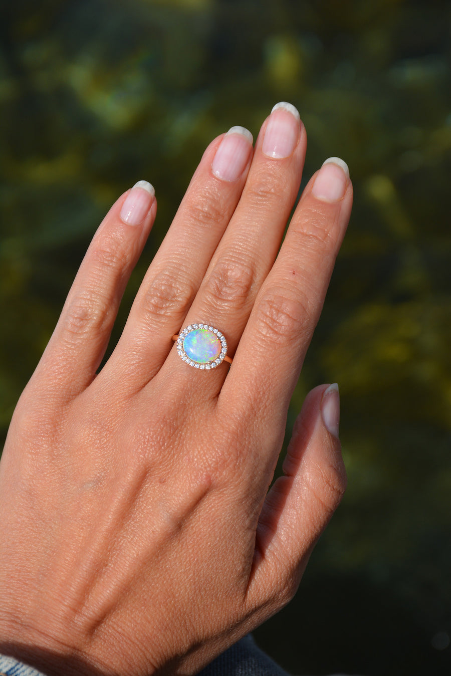 One of a Kind Opal and Diamond Ring