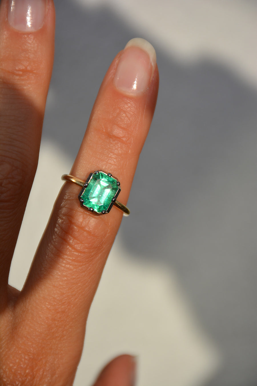 The Neon Green Emerald Ring