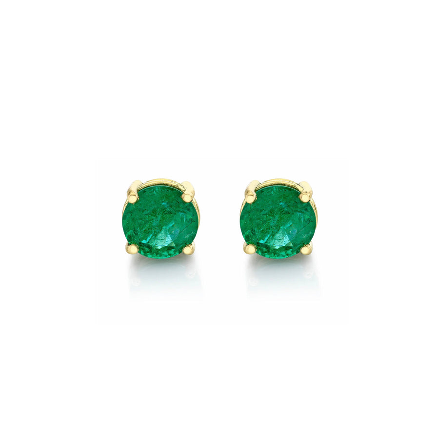 Mini Colombian Emerald Stud Earrings