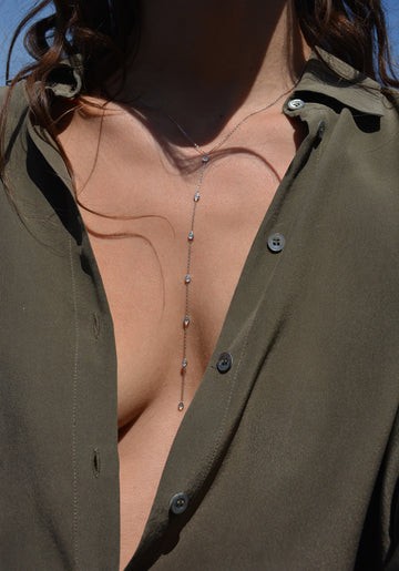 WILD Diamond Pear Shape Lariat Necklace