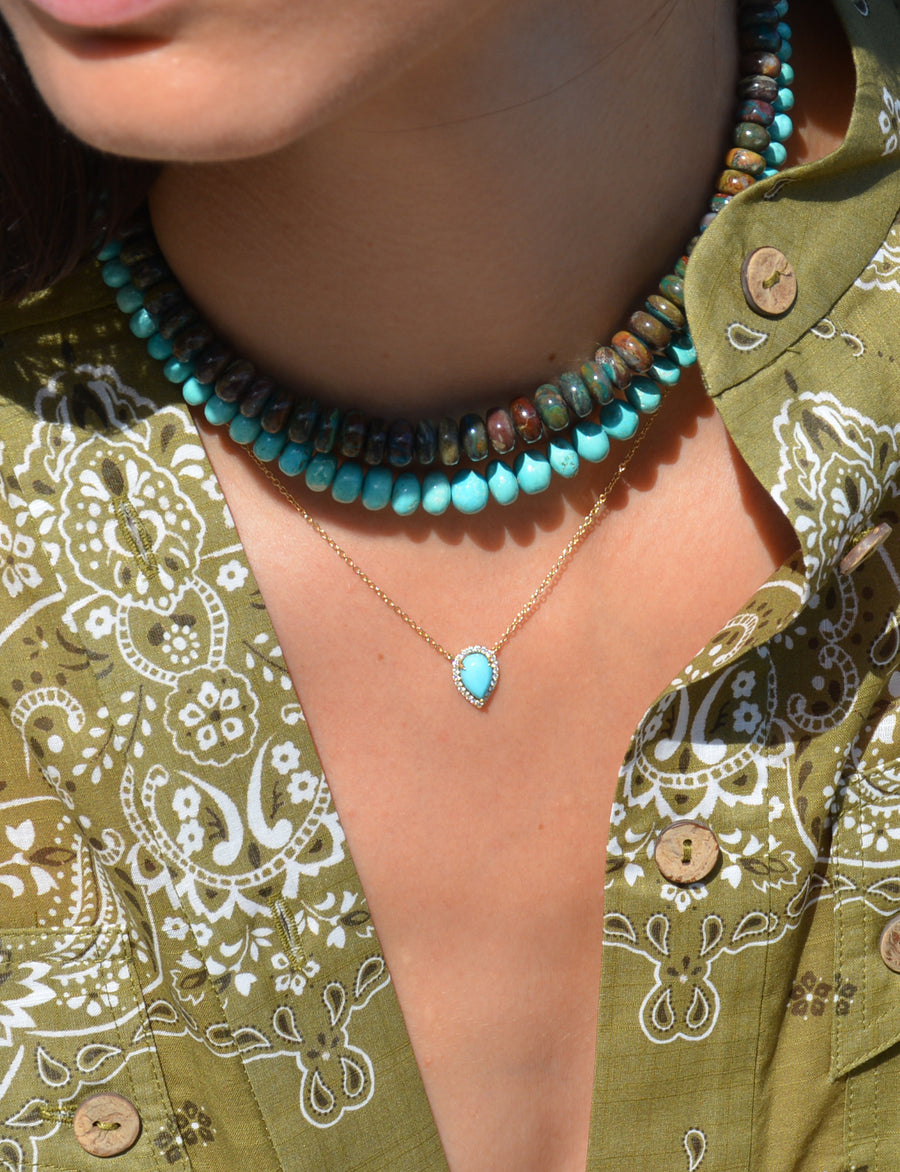 Turquoise Large Bead Necklace