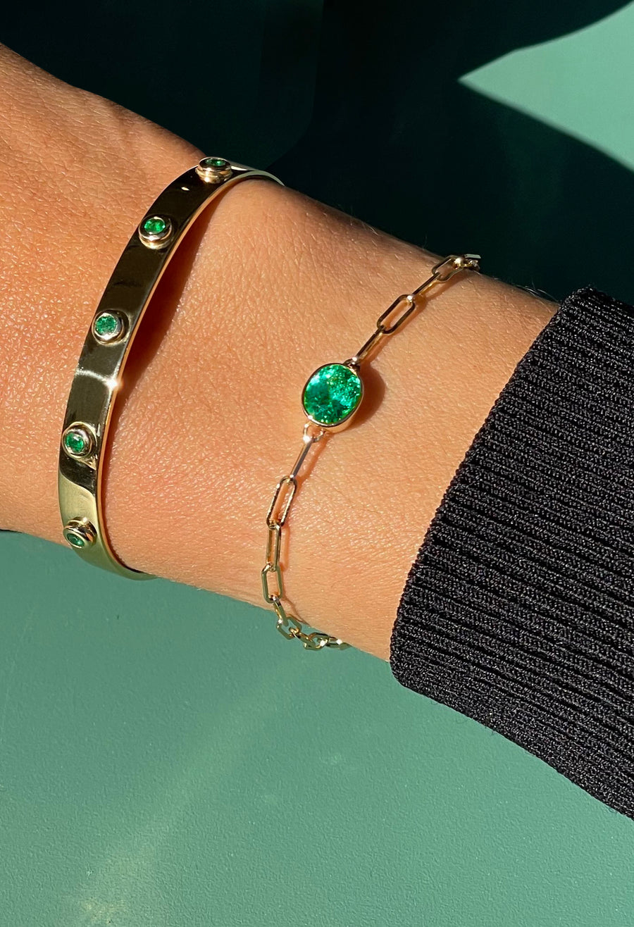 Colombian Emerald Oval Bracelet
