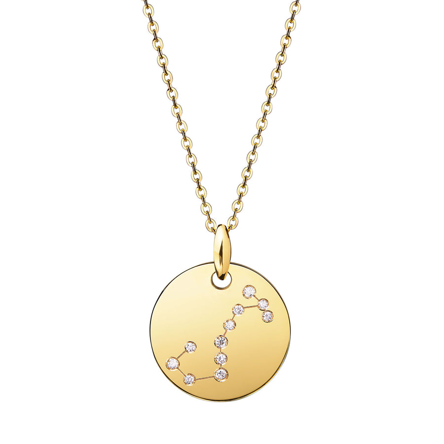 SCORPIO Zodiac Sign Diamond Constellation Necklace: Astrology Star Sign 18K Gold or Silver Pendant
