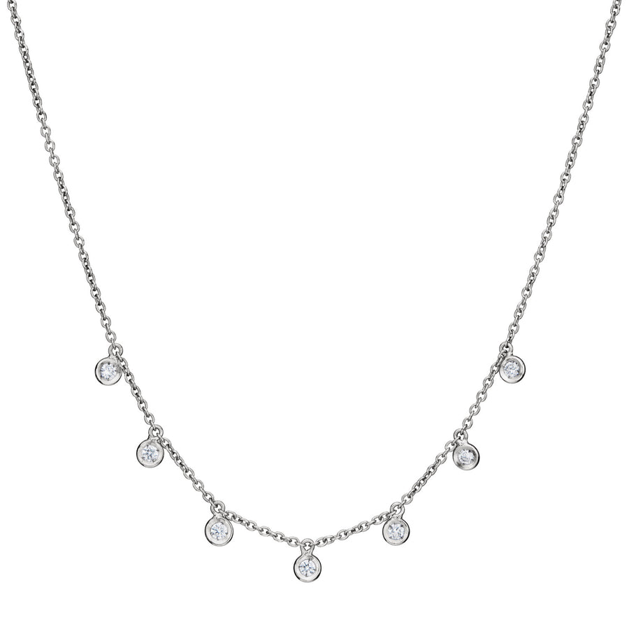 MILLE ETOILES Necklace with 7 Dancing Diamonds