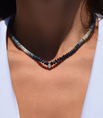 Diamond and Australian Opal necklace